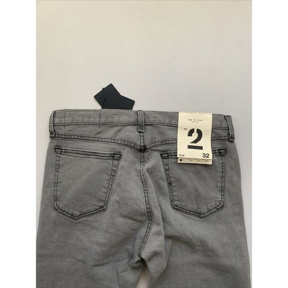 Rag & Bone Men's Gray Fit 2 Slim Jeans NWT - Picture 7 of 14
